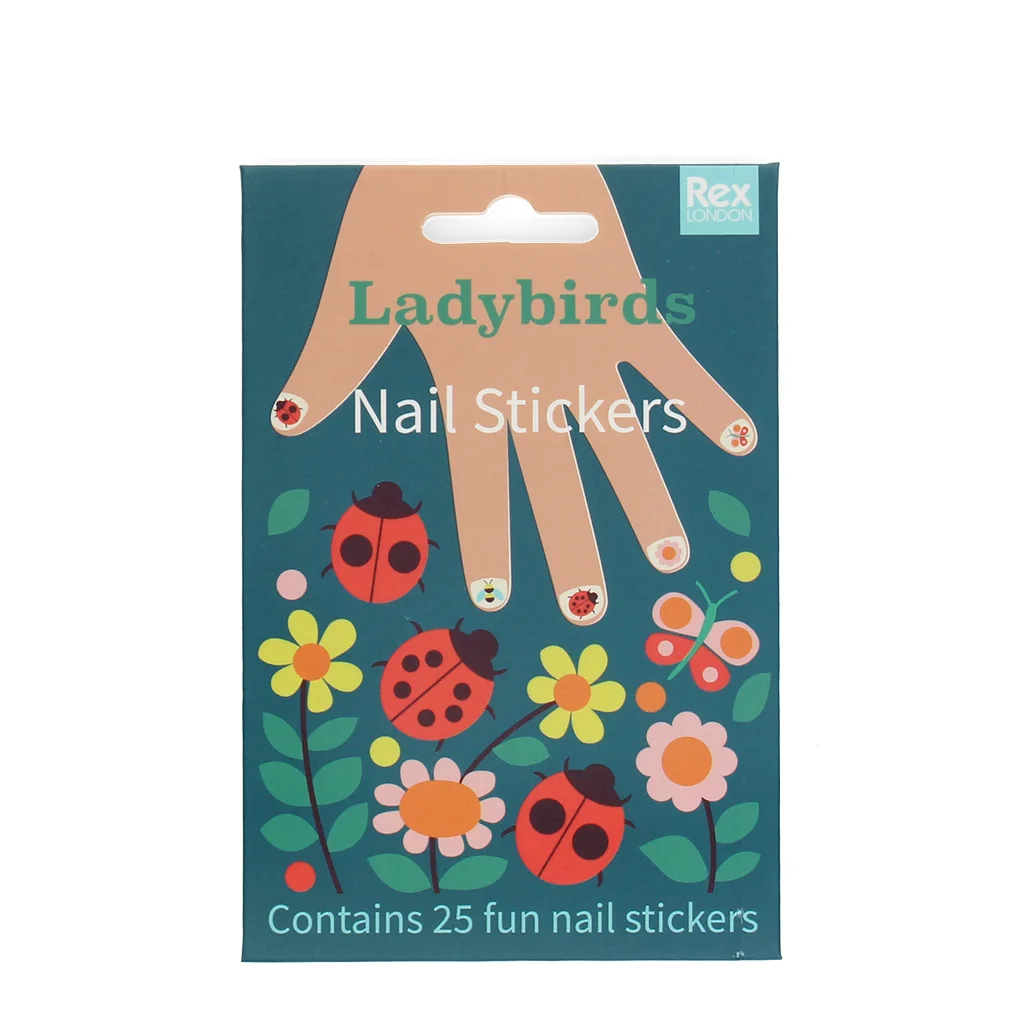 Nagel-Sticker "Marienkäfer" (Set mit 25 Stück)