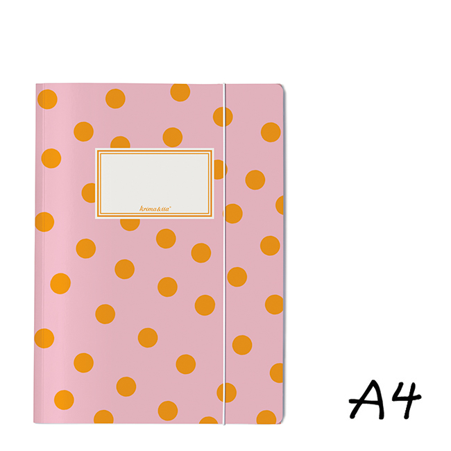 krima&isa Sammelmappe A4 rosa Punkte Orange