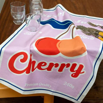 Geschirrtuch Kirschen "Cherry", rosa/weiß/rot