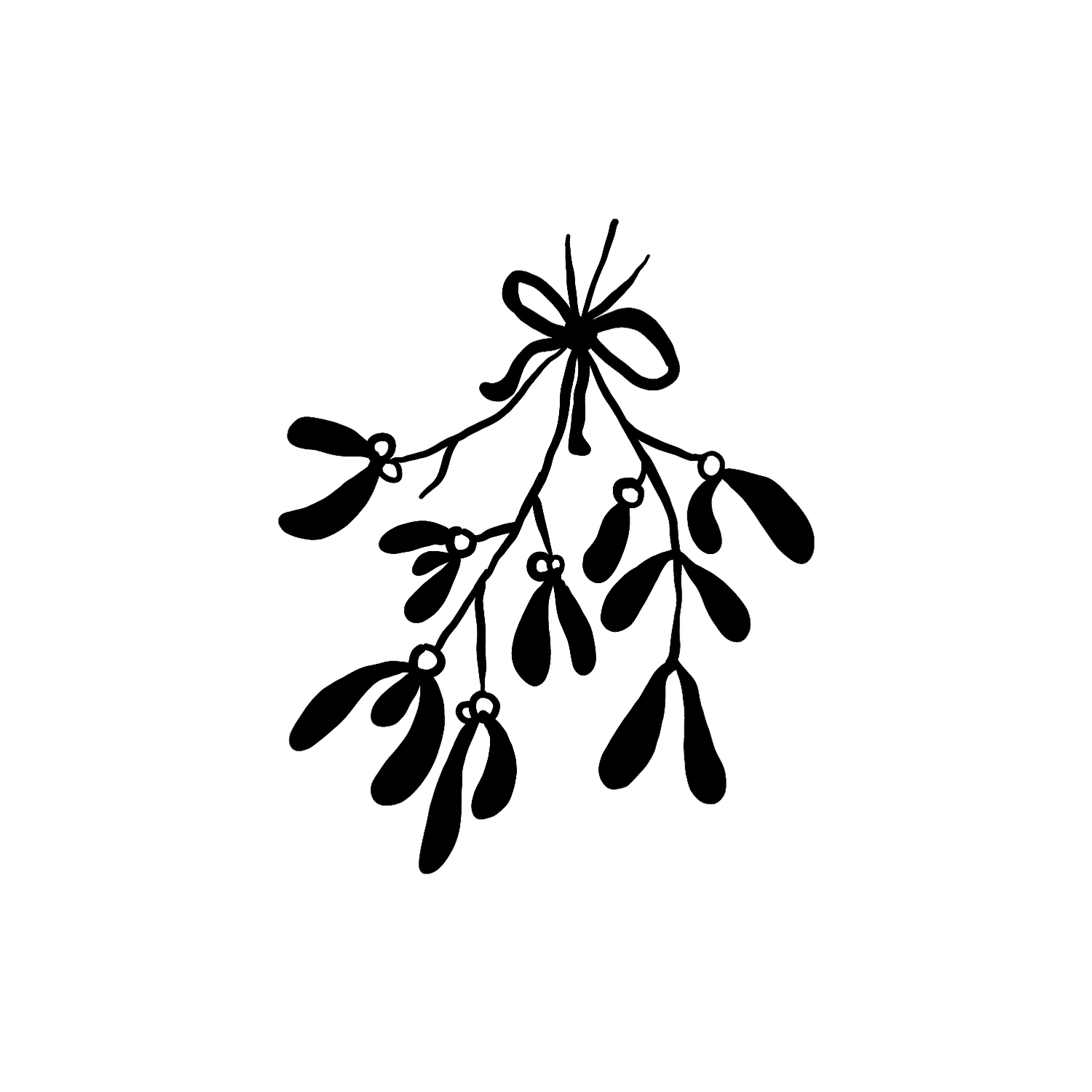 Abdruck Stempel Mistelzweig, 35 mm