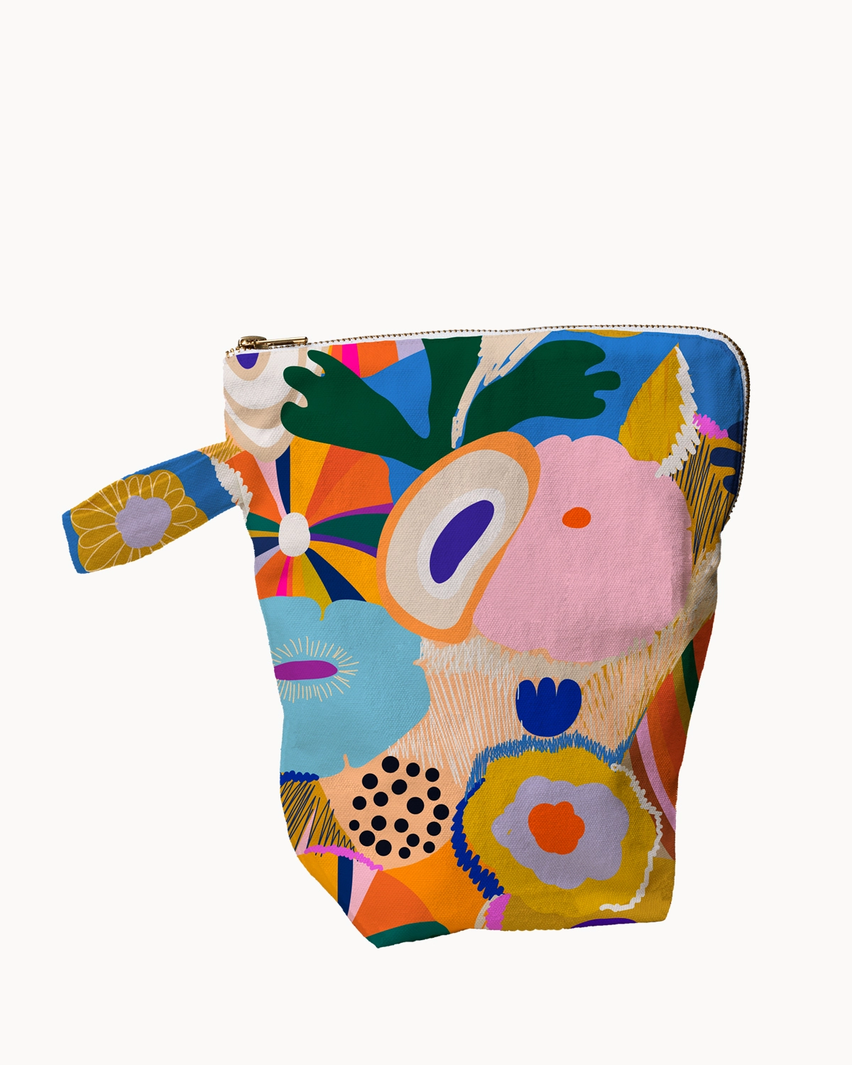 Bio-Baumwoll-Vanity Bag/Kulturtasche "burst of colors"