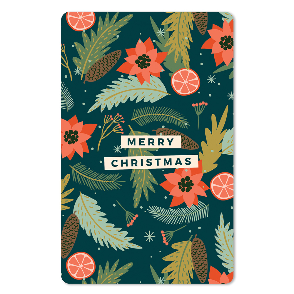 Postkarte "Merry Christmas - Tannenzweige"