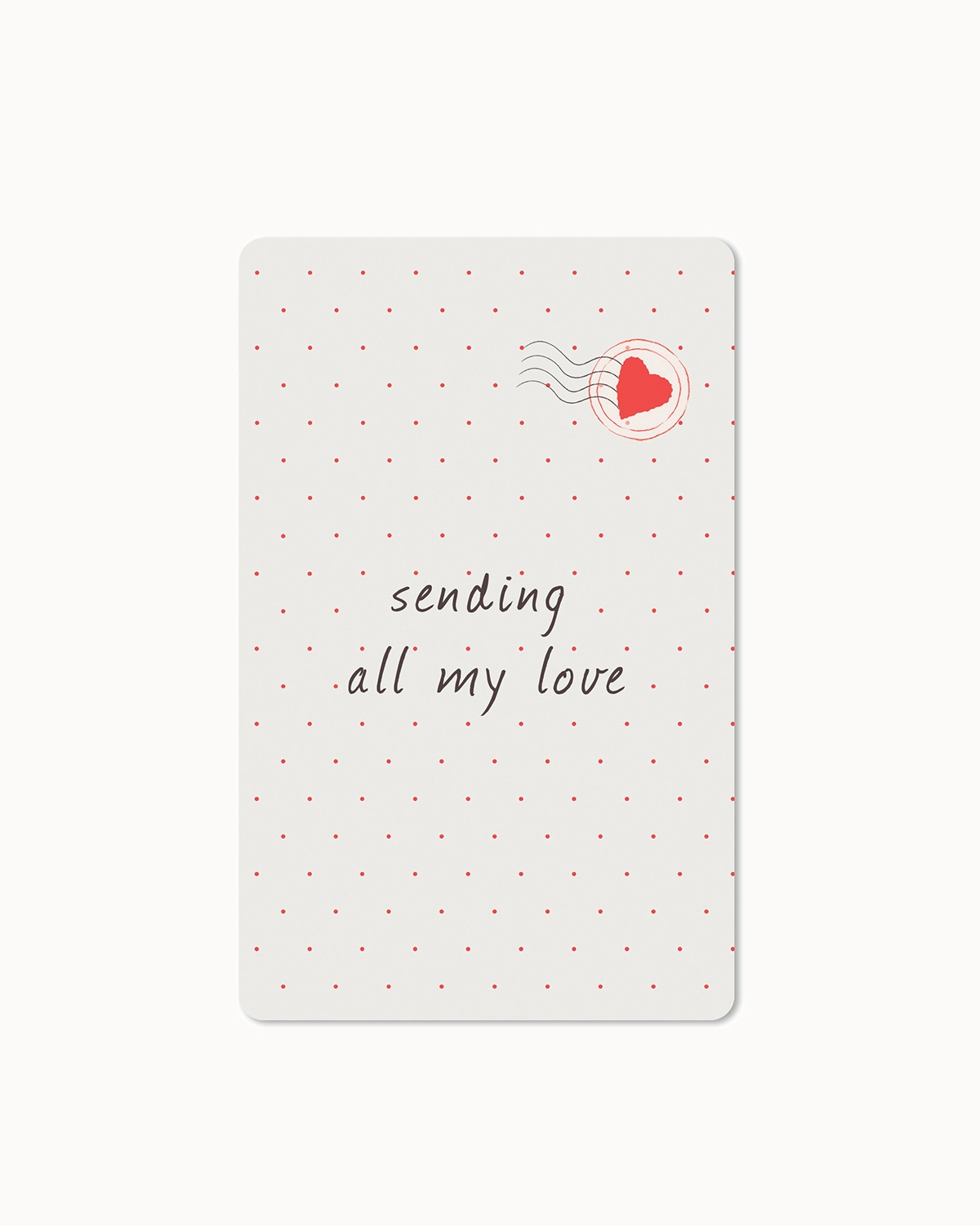 Postkarte "sending all my love"