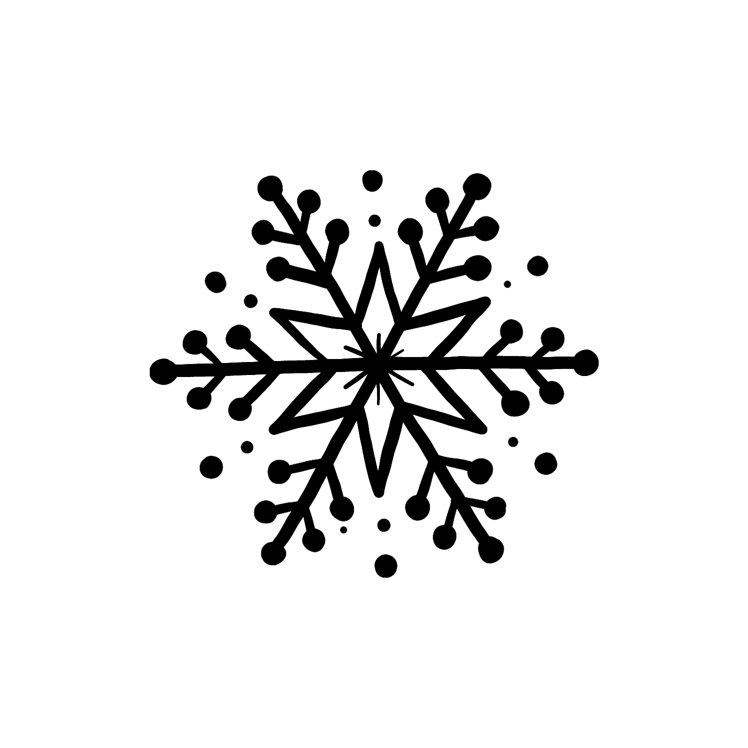 Abdruck Stempel Eiskristall, 12 mm