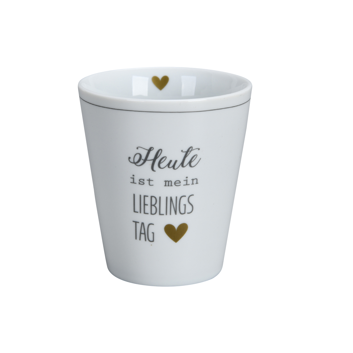 Tasse "Heute ist mein Lieblingstag", grau/gold