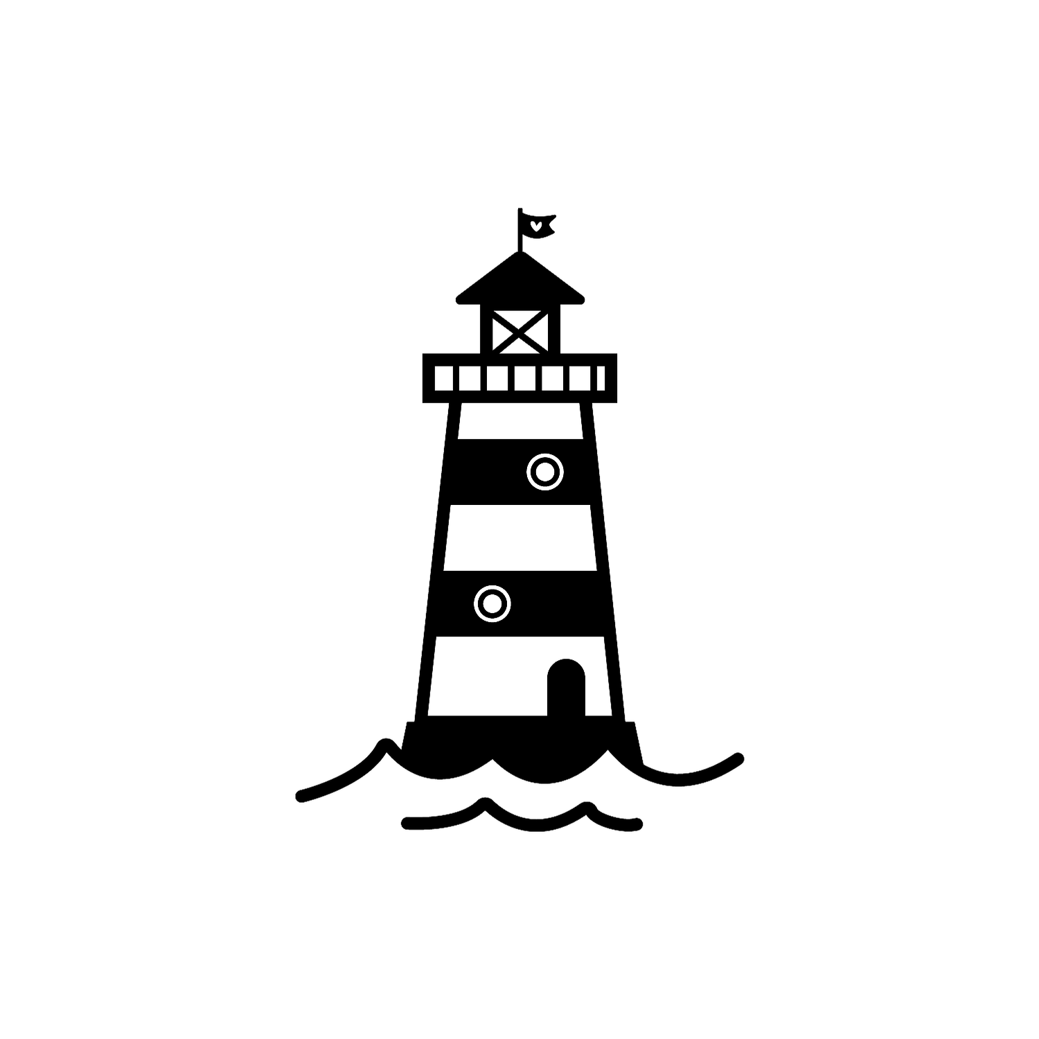 Abdruck Stempel Leuchtturm, 12 mm