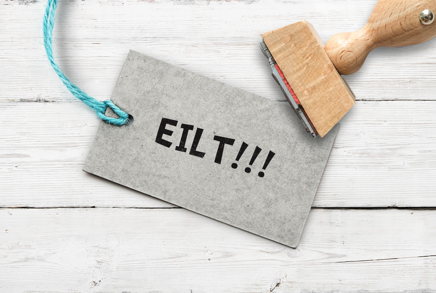 Stempel "EILT", 50 mm