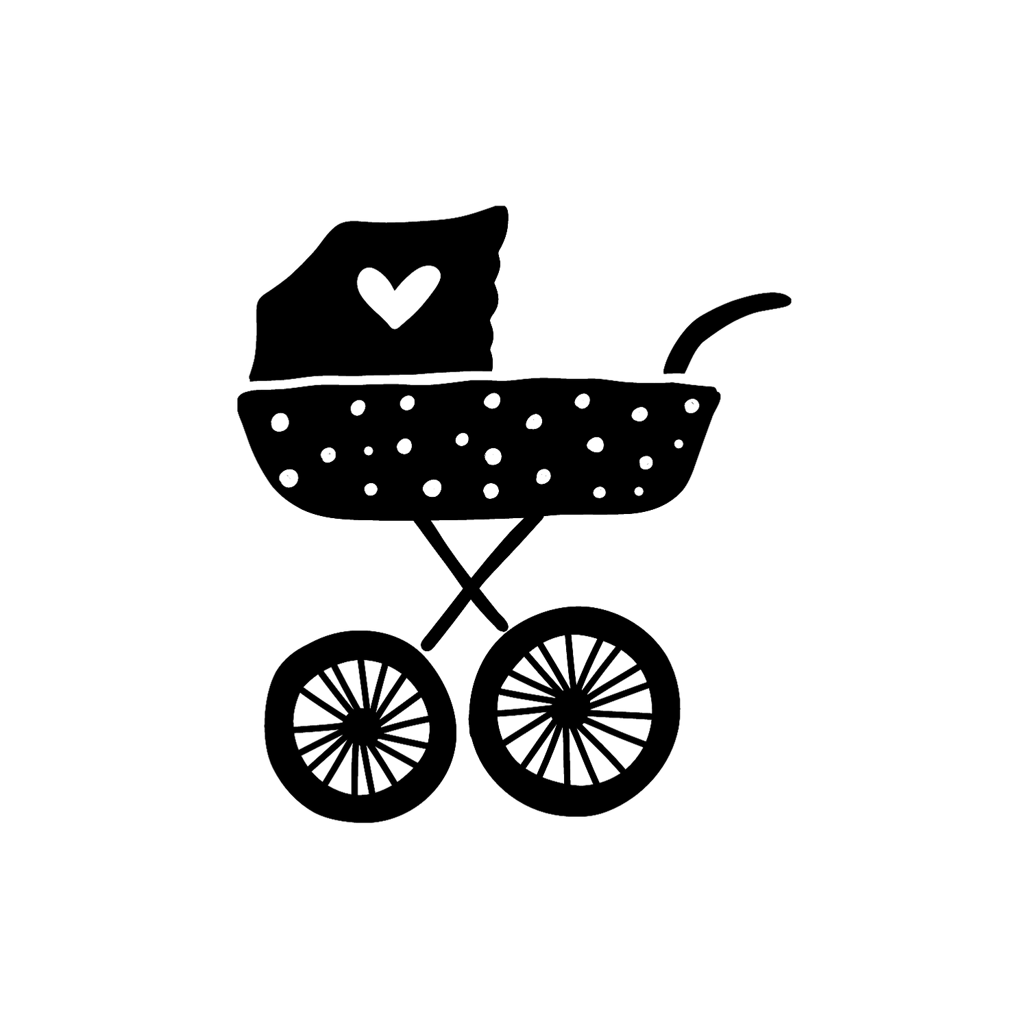 Abdruck Stempel Kinderwagen/Puppenwagen, 12 mm