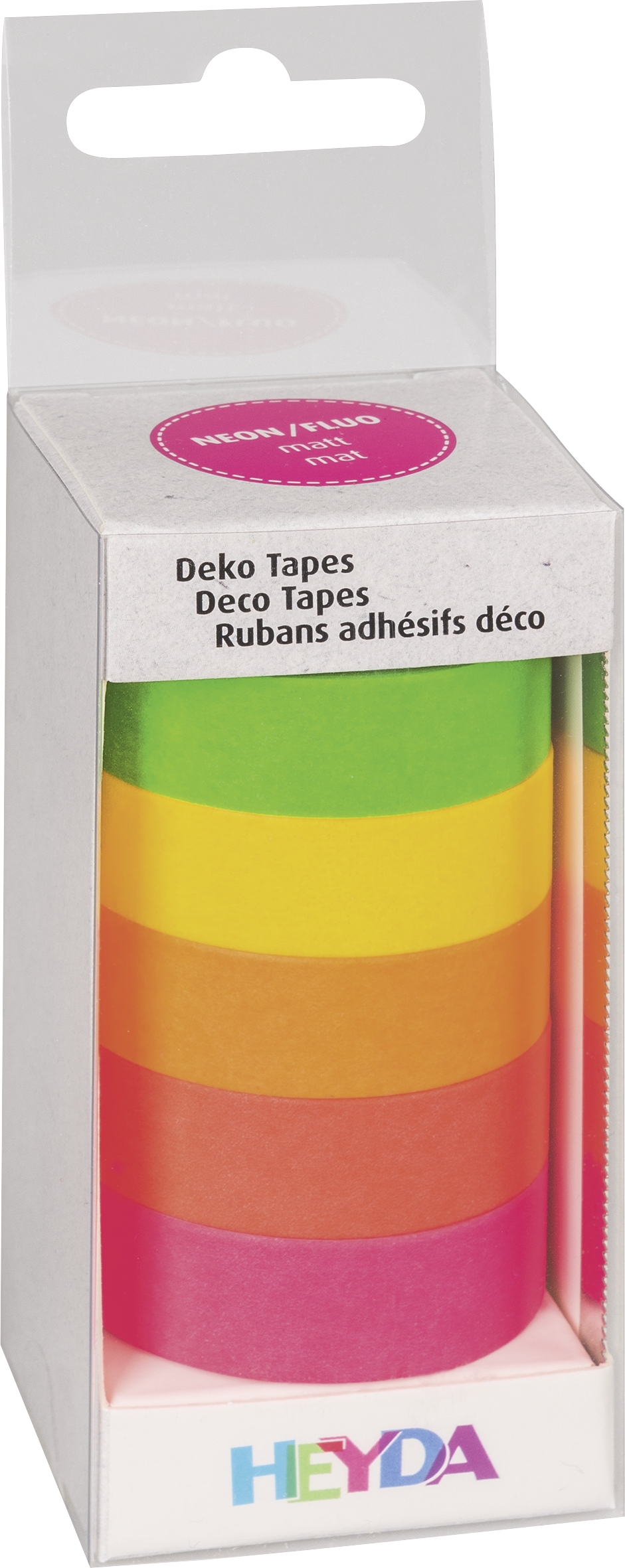Washi-Tape/Deko-Tapes "Neon Regenbogen" matt