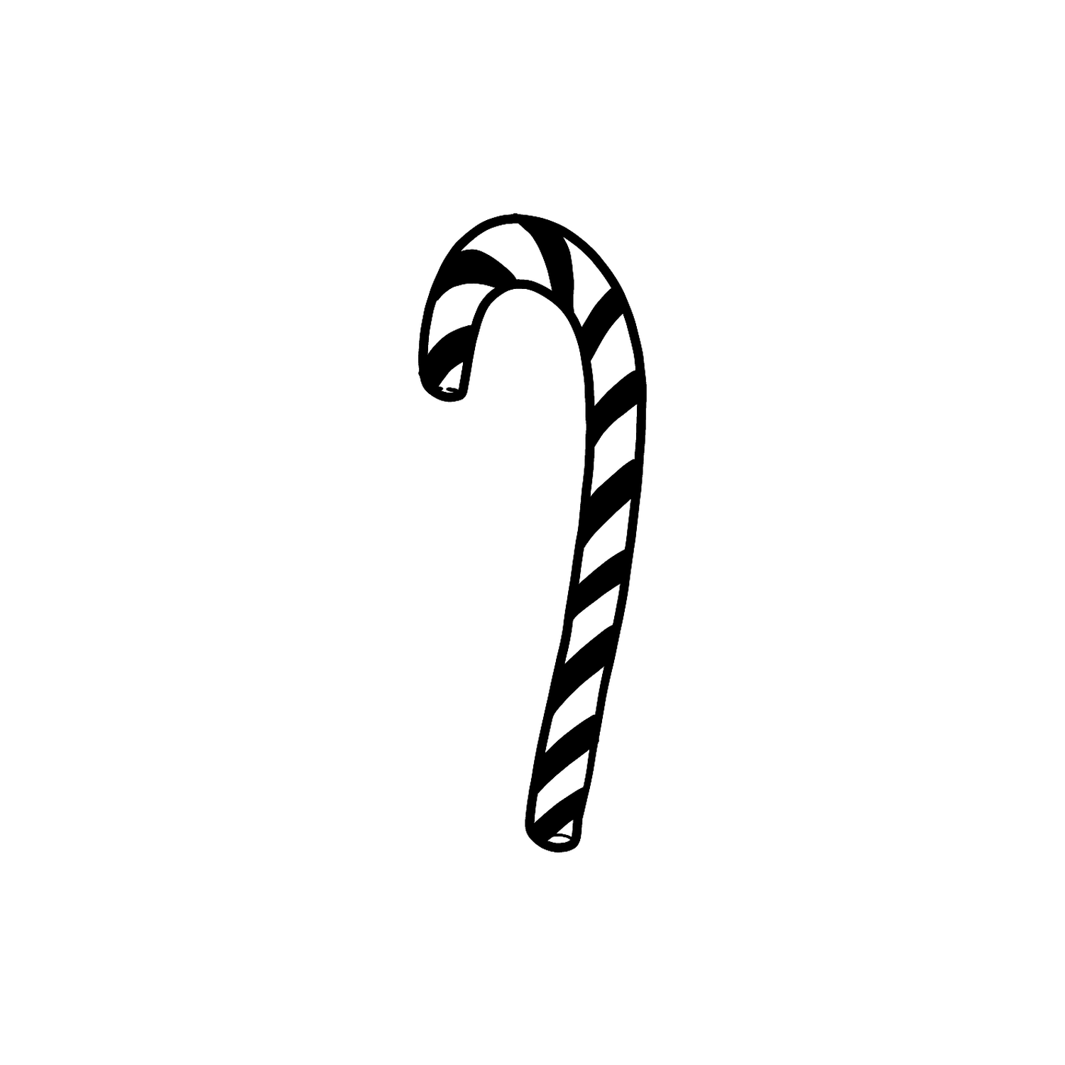 Abdruck Stempel Zuckerstange/Candy Cane, 20 mm