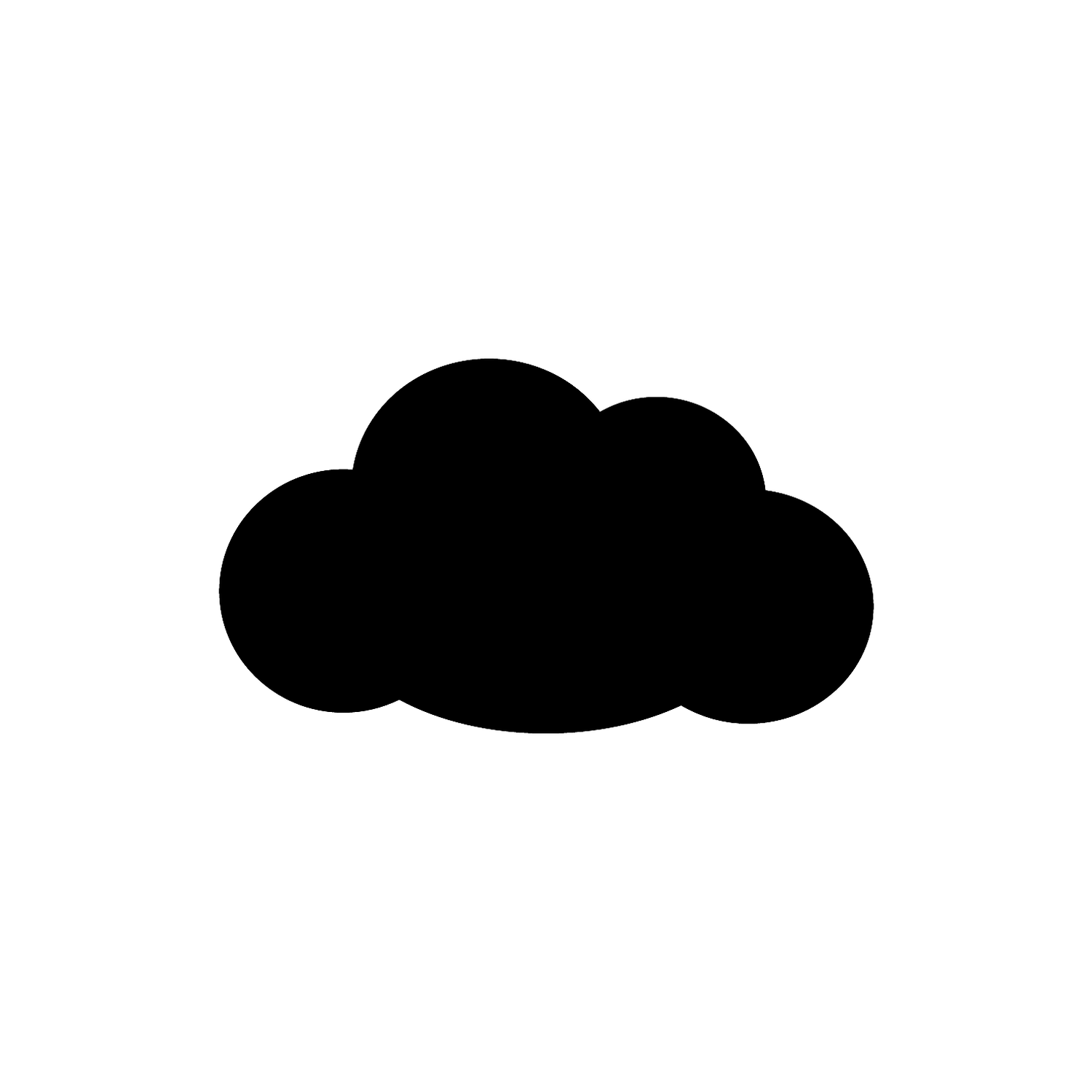 Abdruck Stempel Wolke, gefüllt, 35 mm