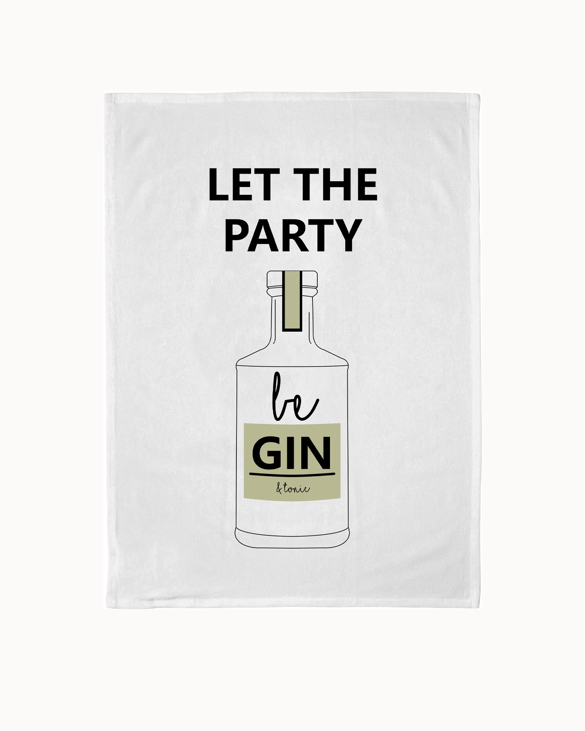 Geschirrtuch "Let the party be gin"