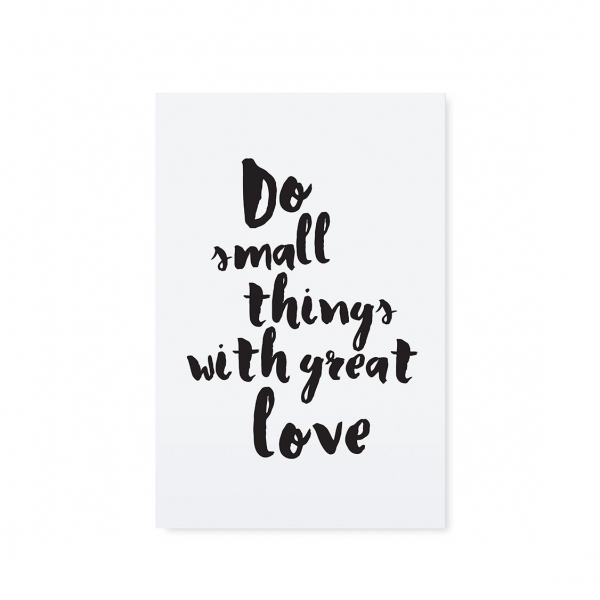 Postkarte "Do small things with great love" von Tafelgut