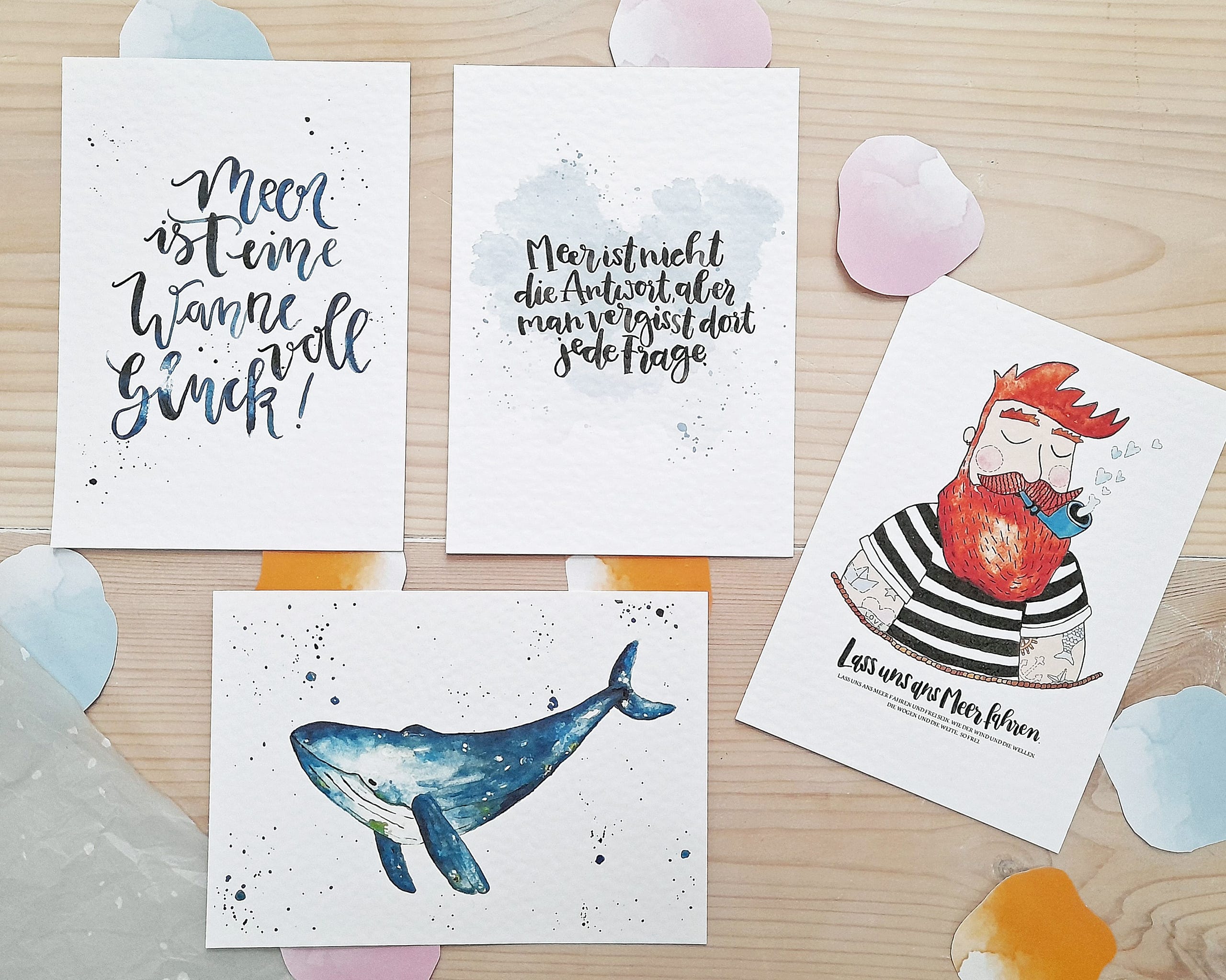 Postkarte "Seemann - Lass uns ans Meer fahren"