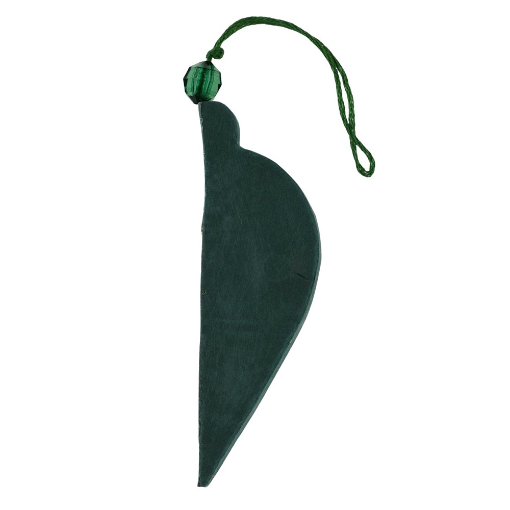 Anhänger/Weihnachtsschmuck aus Papier, Tropfenform, grün