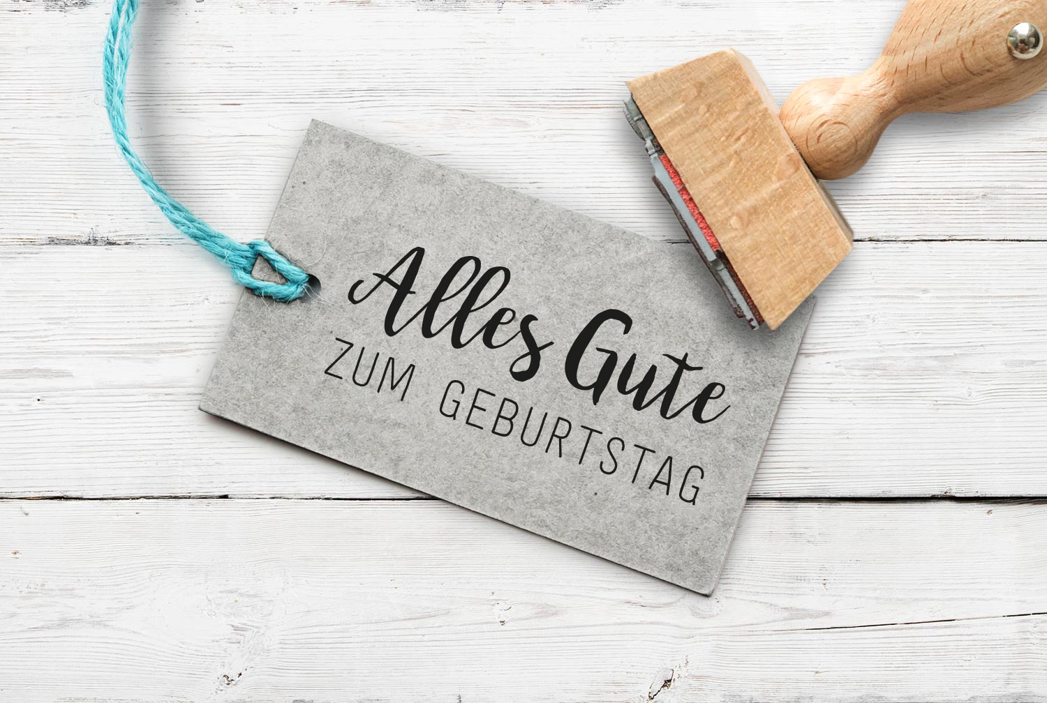 Stempel Alles Gute ZUM GEBURTSTAG, 61 mm