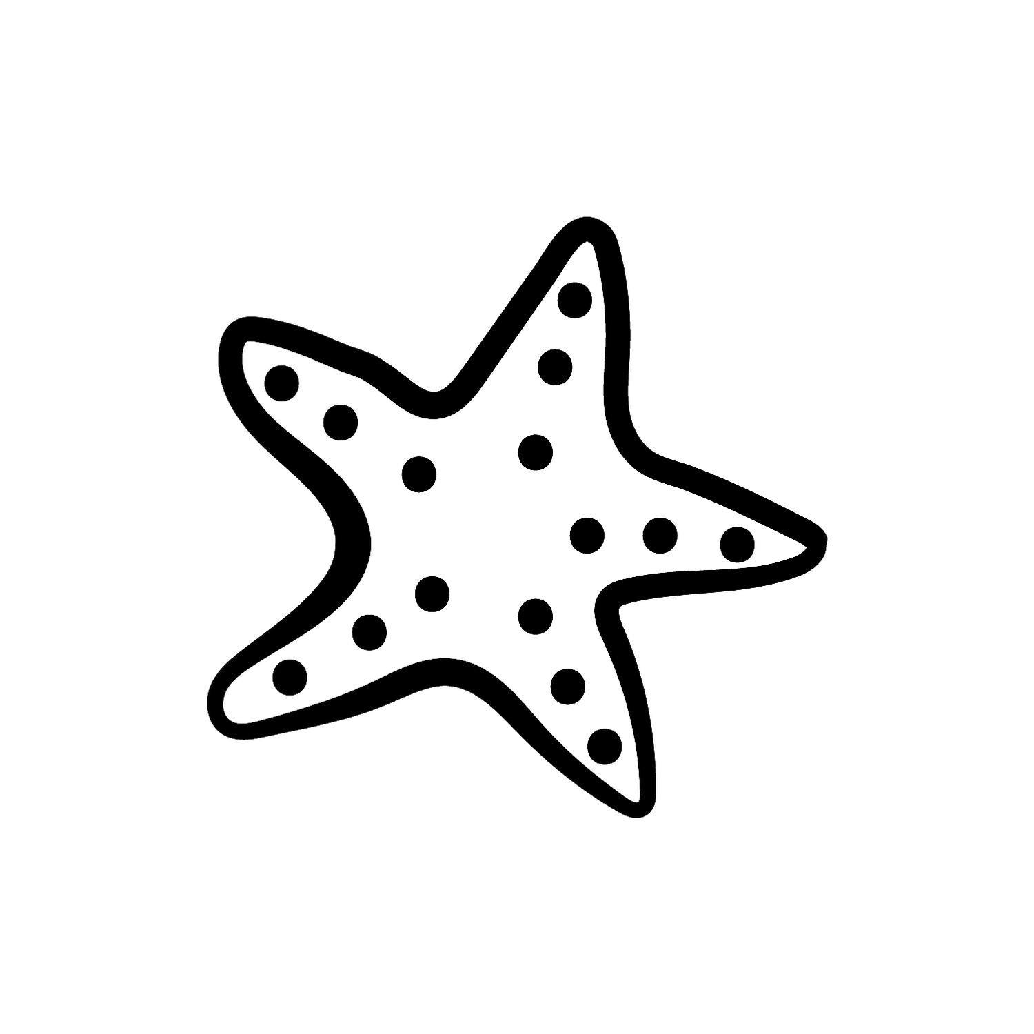 Abdruck Stempel Seestern, 35 mm