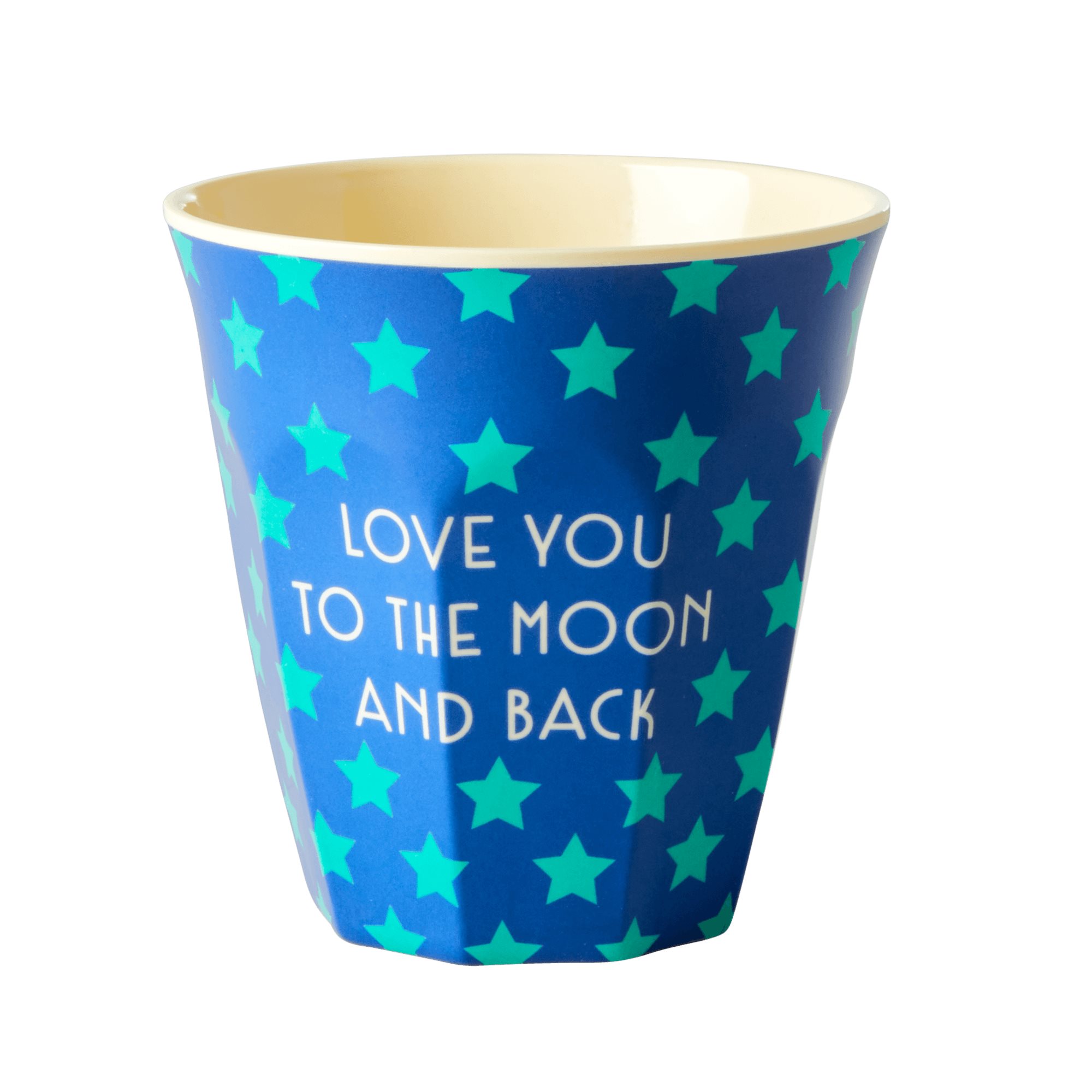Becher "love you to the moon and back (blau)" (Personalisierung möglich)