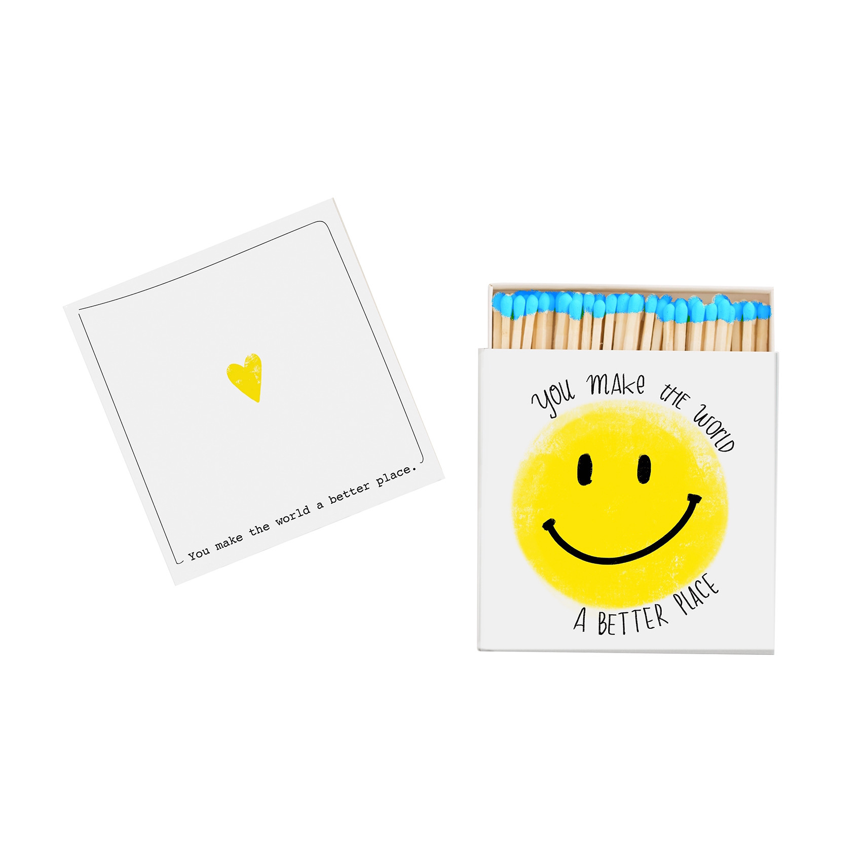 Streichhölzer XL "Smiley - you make the world a better place"