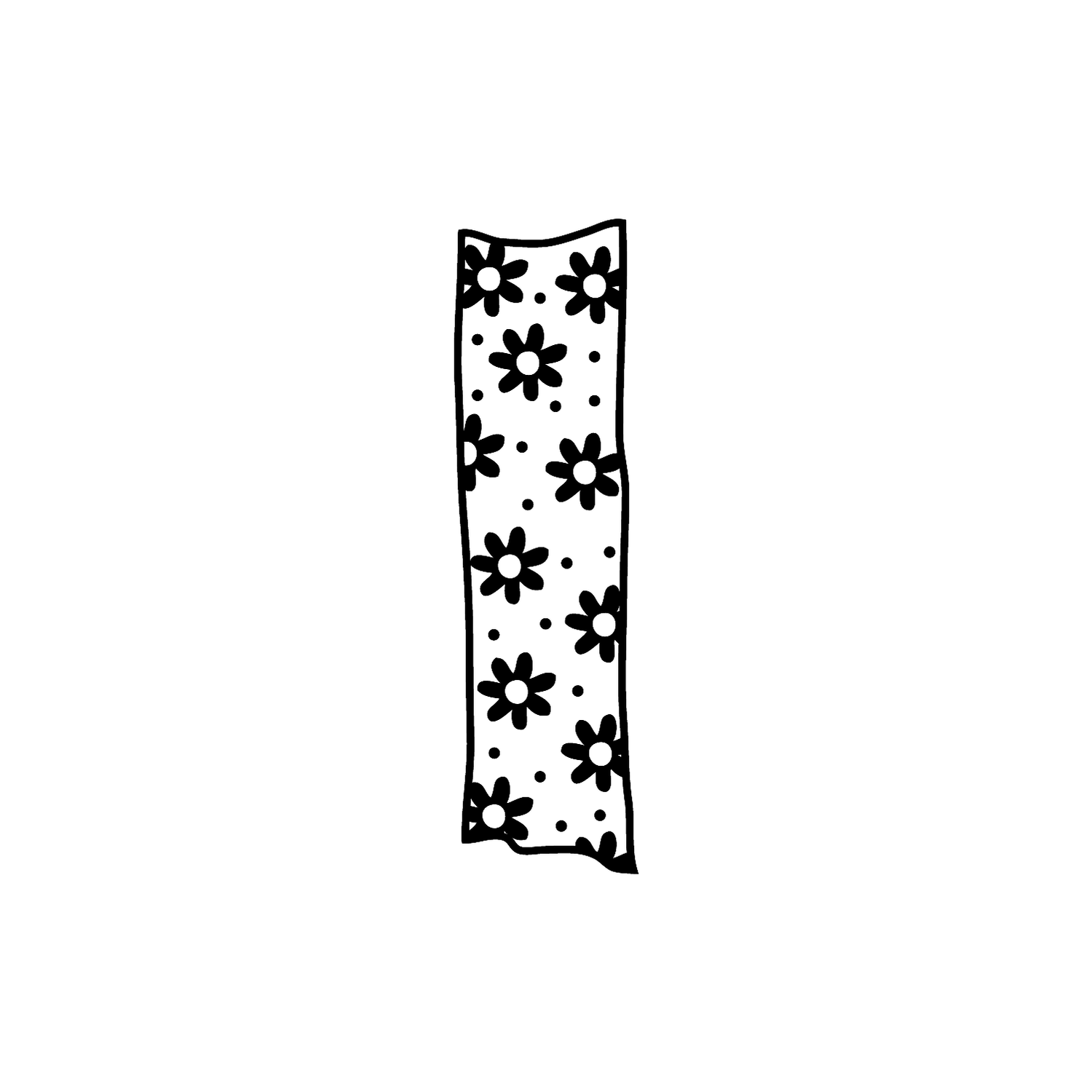 Abdruck Stempel "Masking Tape" Blumen, 45 mm