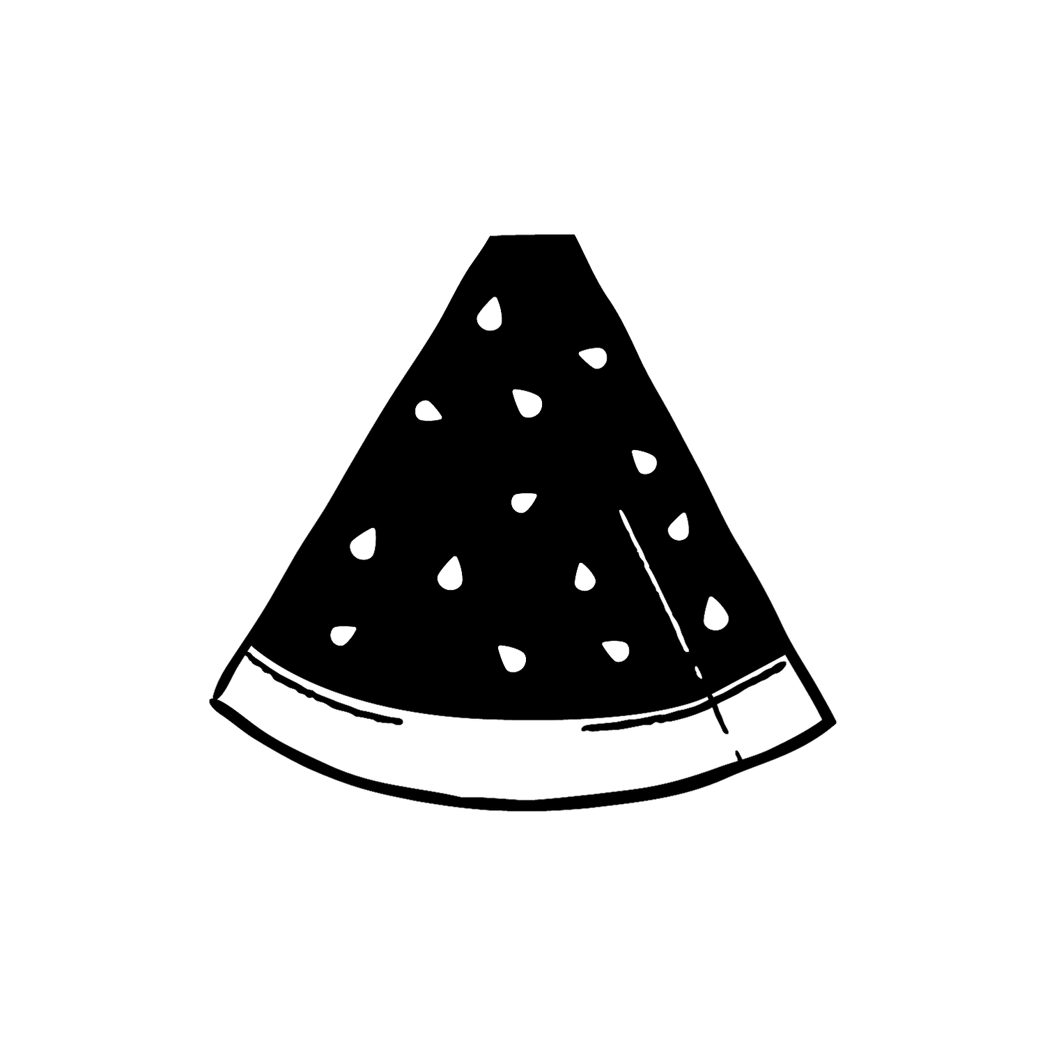 Abdruck Stempel Melone, dunkel, 35 mm