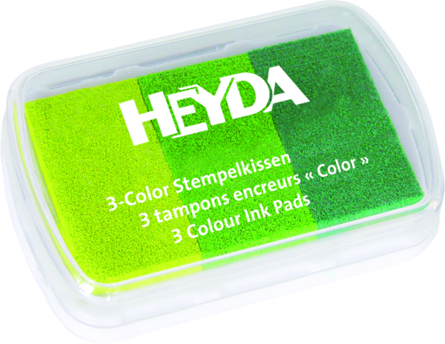 3-Color-Stempelkissen "Grüntöne" Heyda