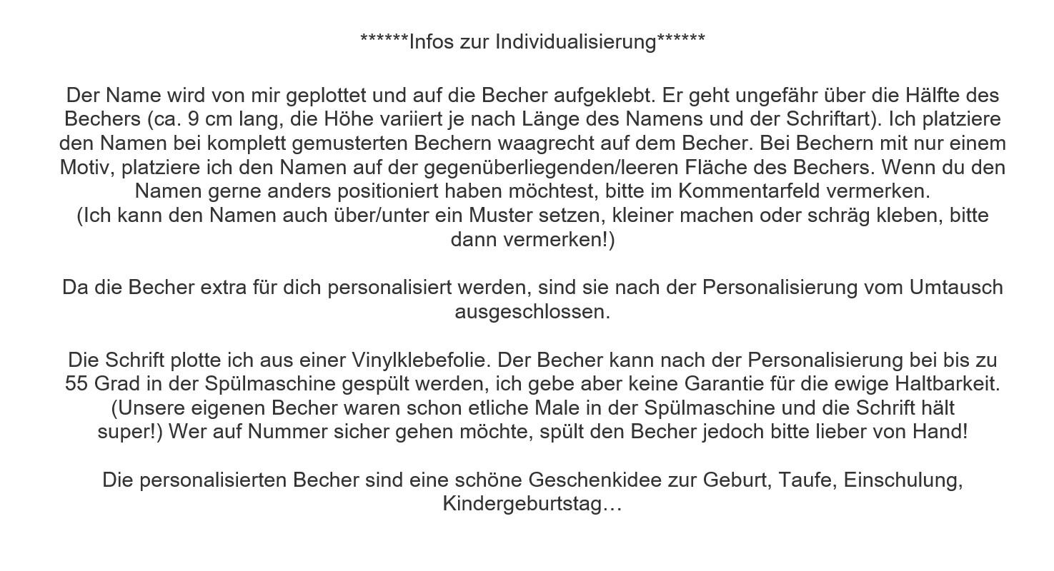 Becher Greta türkis (Personalisierung möglich)