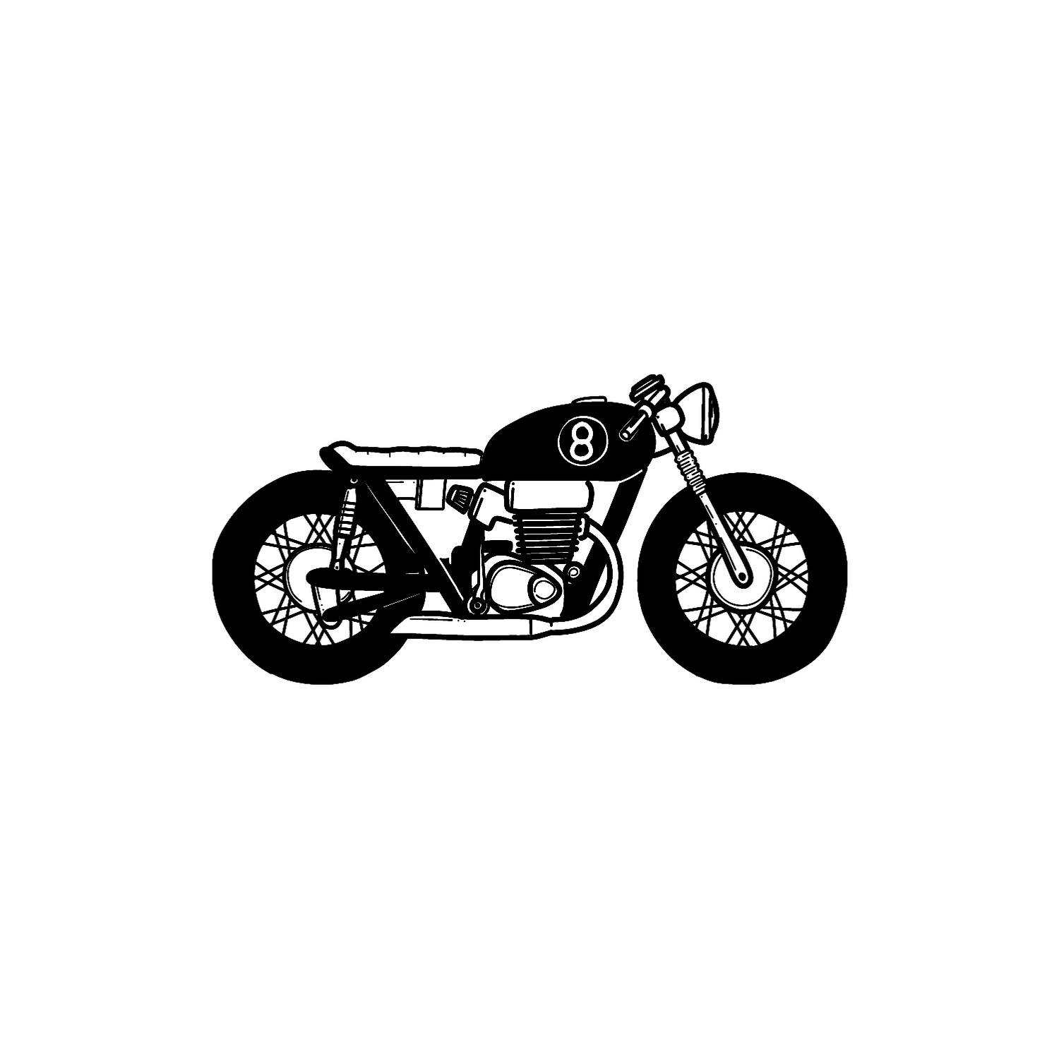 Abdruck Stempel Motorrad, 35 mm