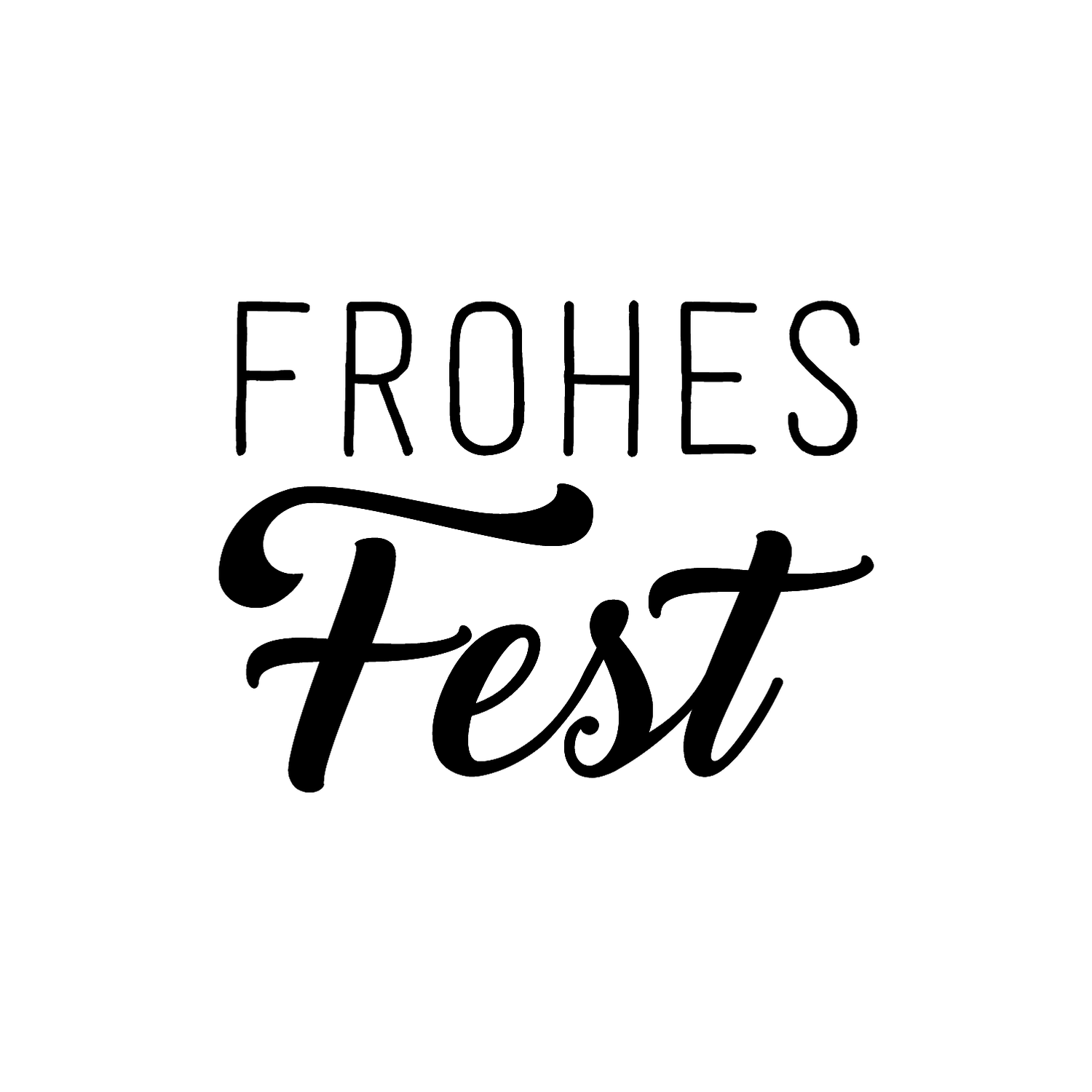 Abdruck Stempel "Frohes Fest" 25 mm