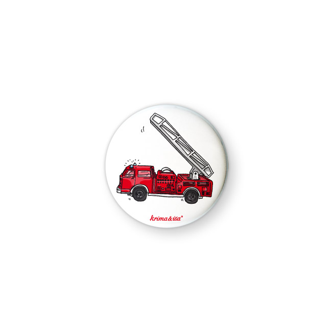 krima&isa Button Feuerwehrauto
