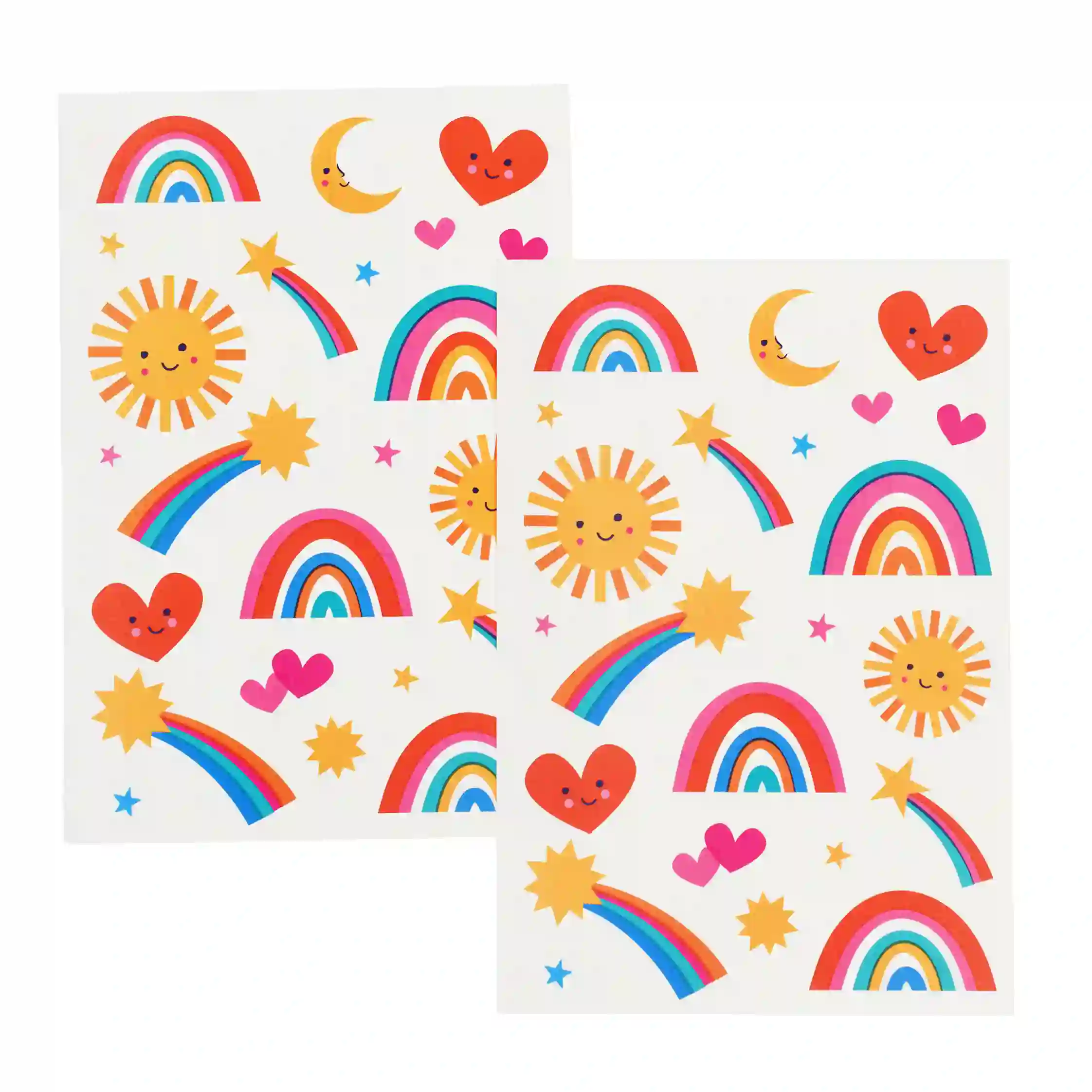 Tattoos "Cosmic Love", Regenbogen, Sonne...