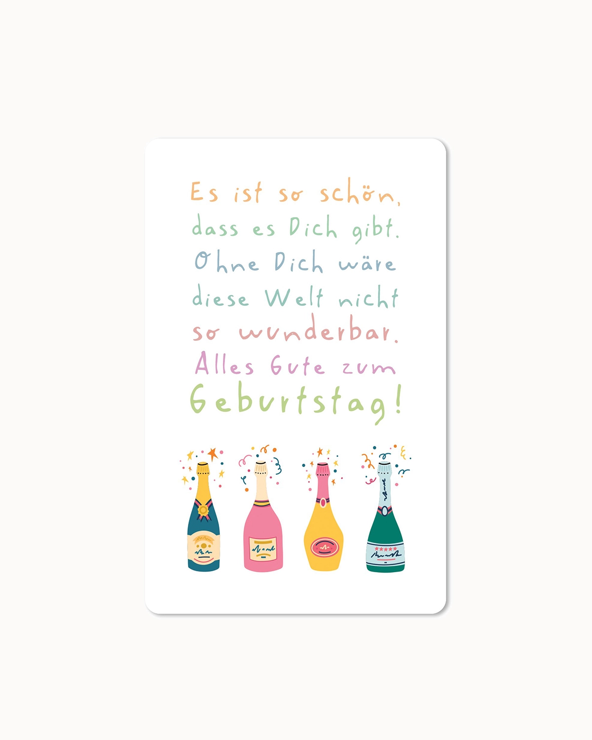 Postkarte "Schön dass es dich gibt - alles gute zum Geburtstag"