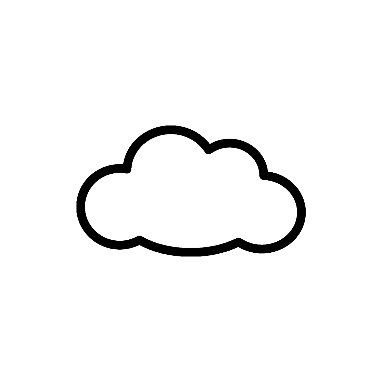 Abdruck Stempel Wolke ungefüllt, 12 mm