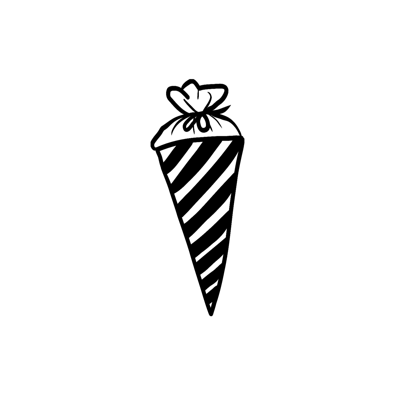 Abdruck Stempel Schultüte dicke Streifen, 12 mm