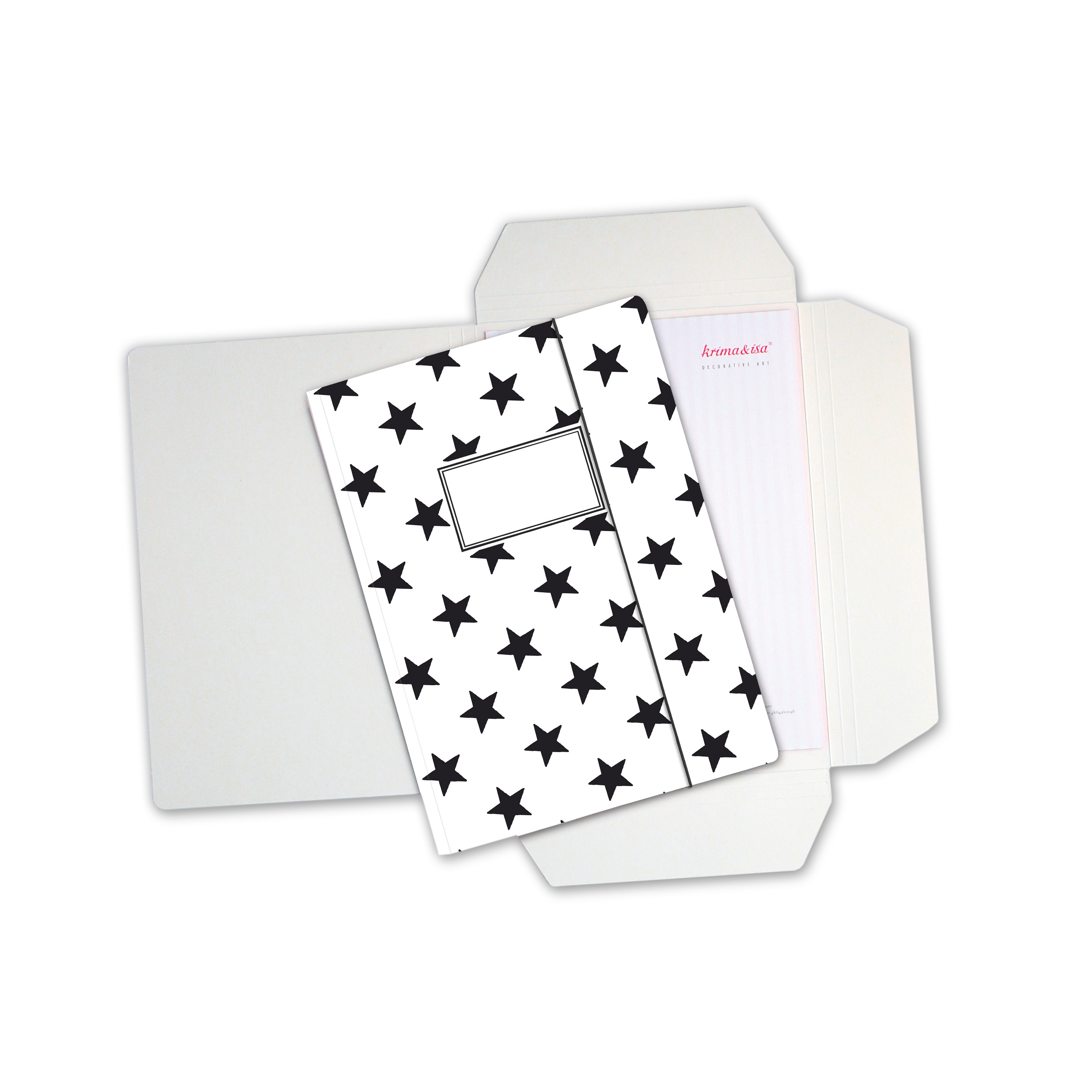 krima&isa Sammelmappe A4 Sterne schwarz