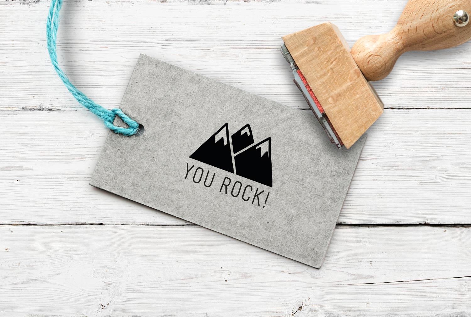 Stempel You Rock Berge, 30 mm