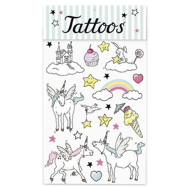 krima&isa Kinder Tattoos Einhorn