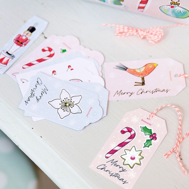 krima&isa Geschenkanhänger-Set "Weihnachtsliebelei" (10 Stück)