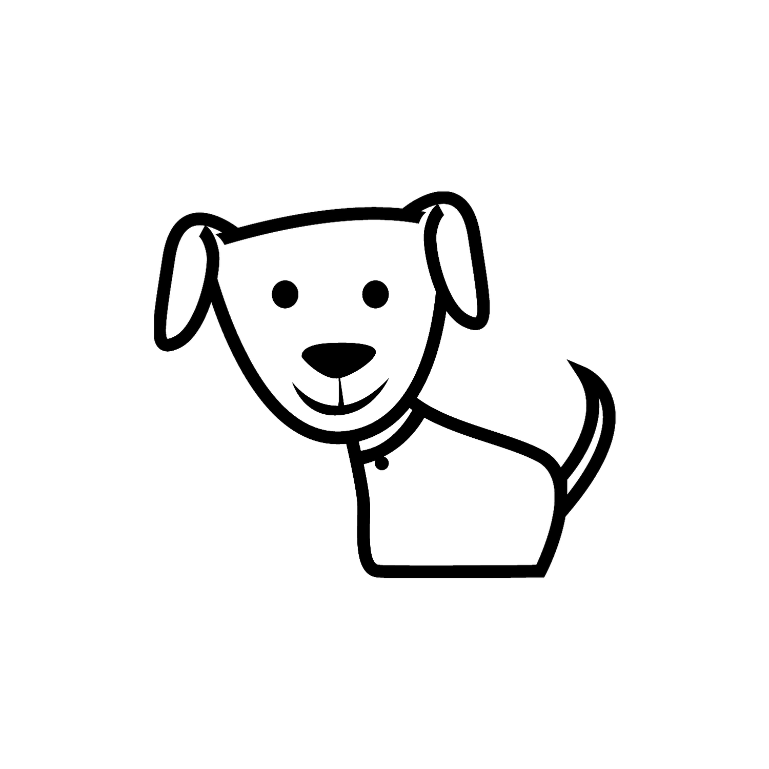 Abdruck Stempel Hund, 12 mm