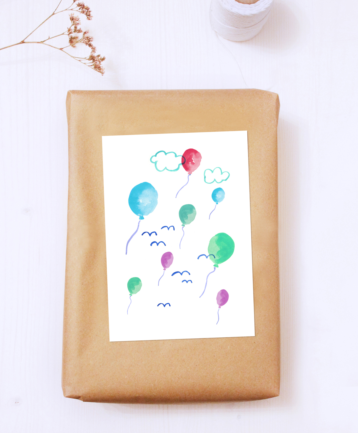 Postkarte "Luftballons"
