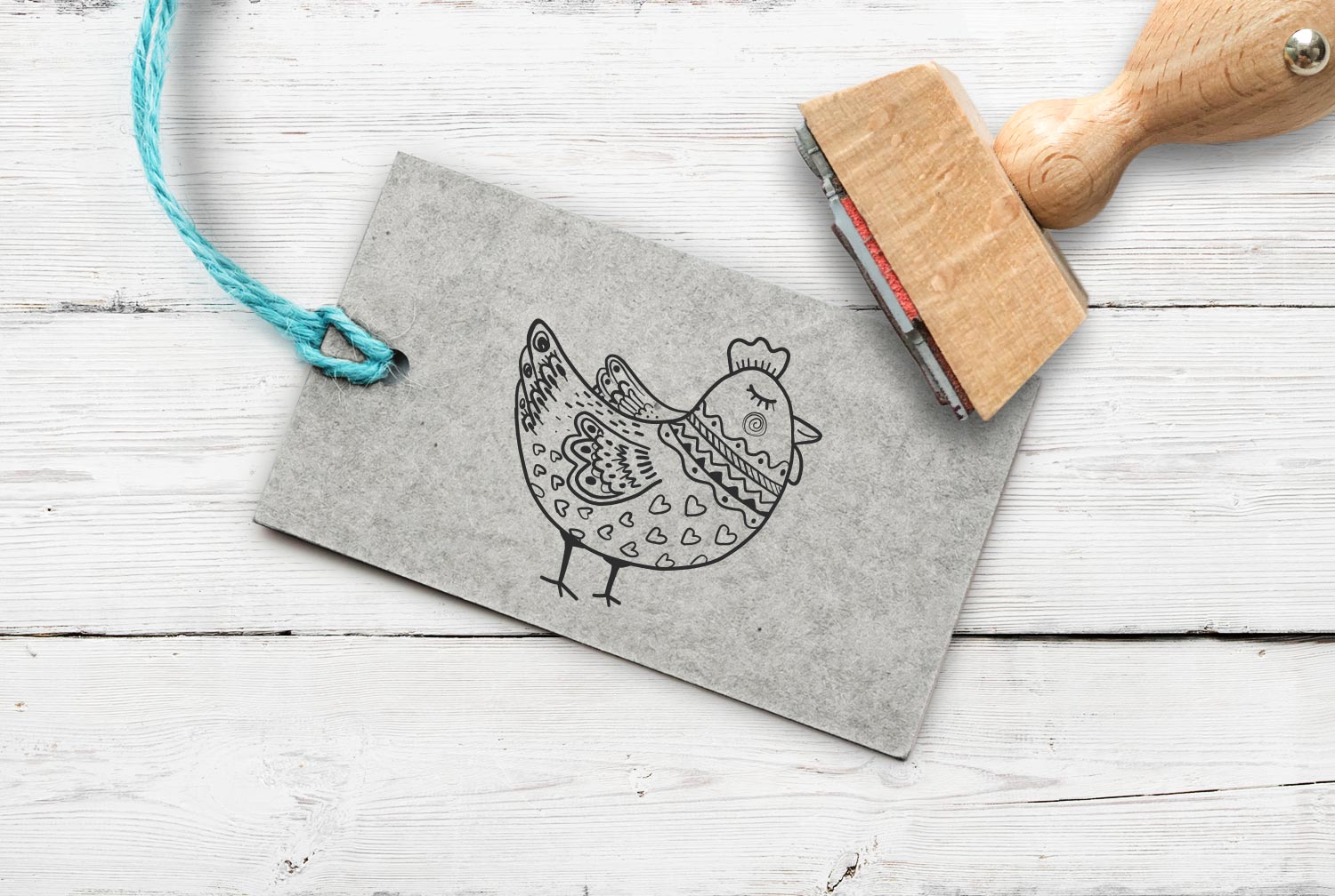 Stempel Huhn 1, 35 mm