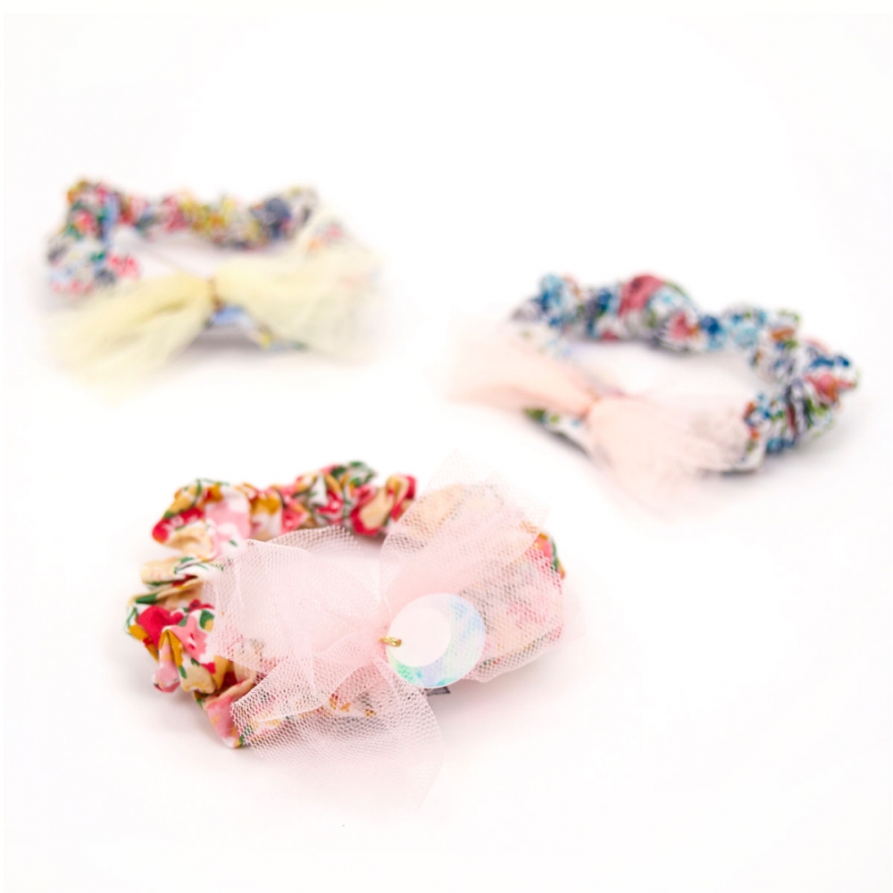 Haargummi "Scrunchie Heart Smile" 3er-Set