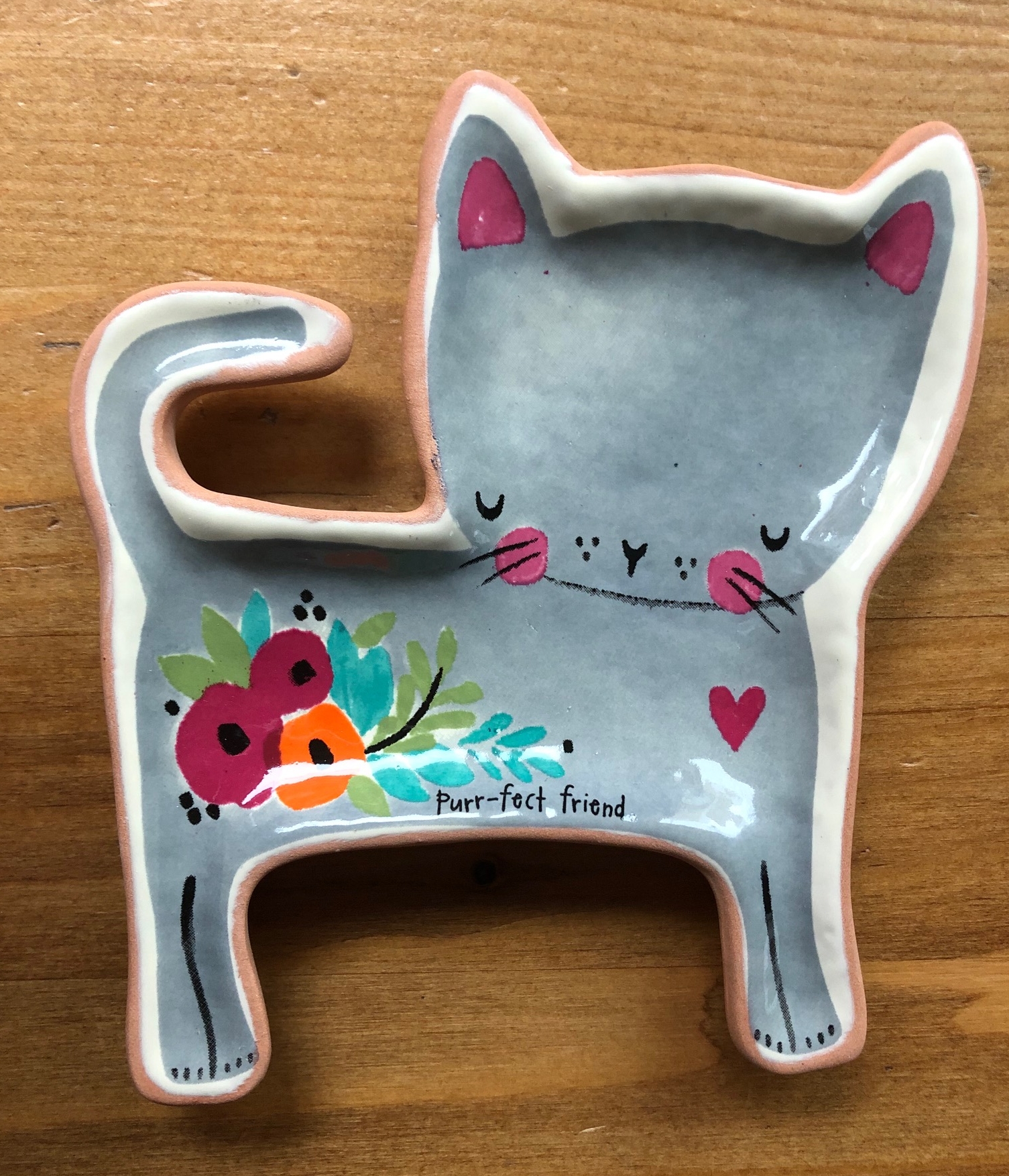kleine Schmuckschale in Katzenform