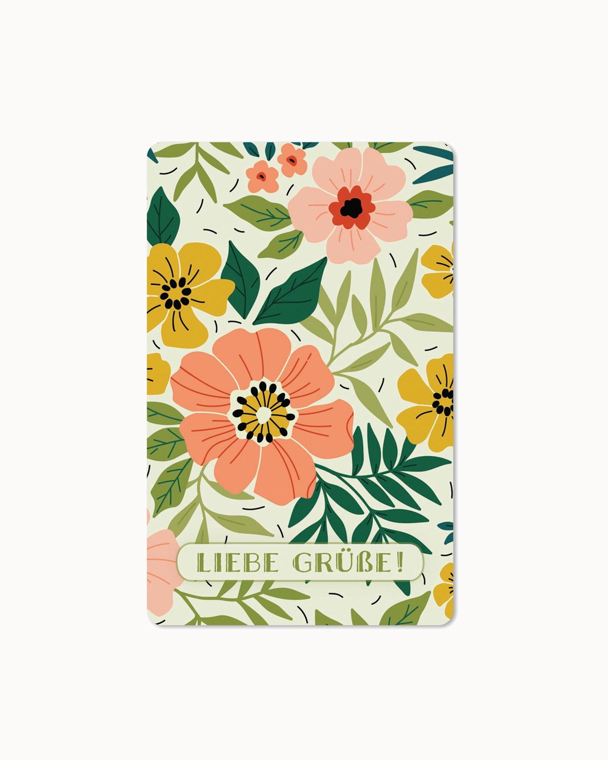 Postkarte "Liebe Grüße - Blumen"