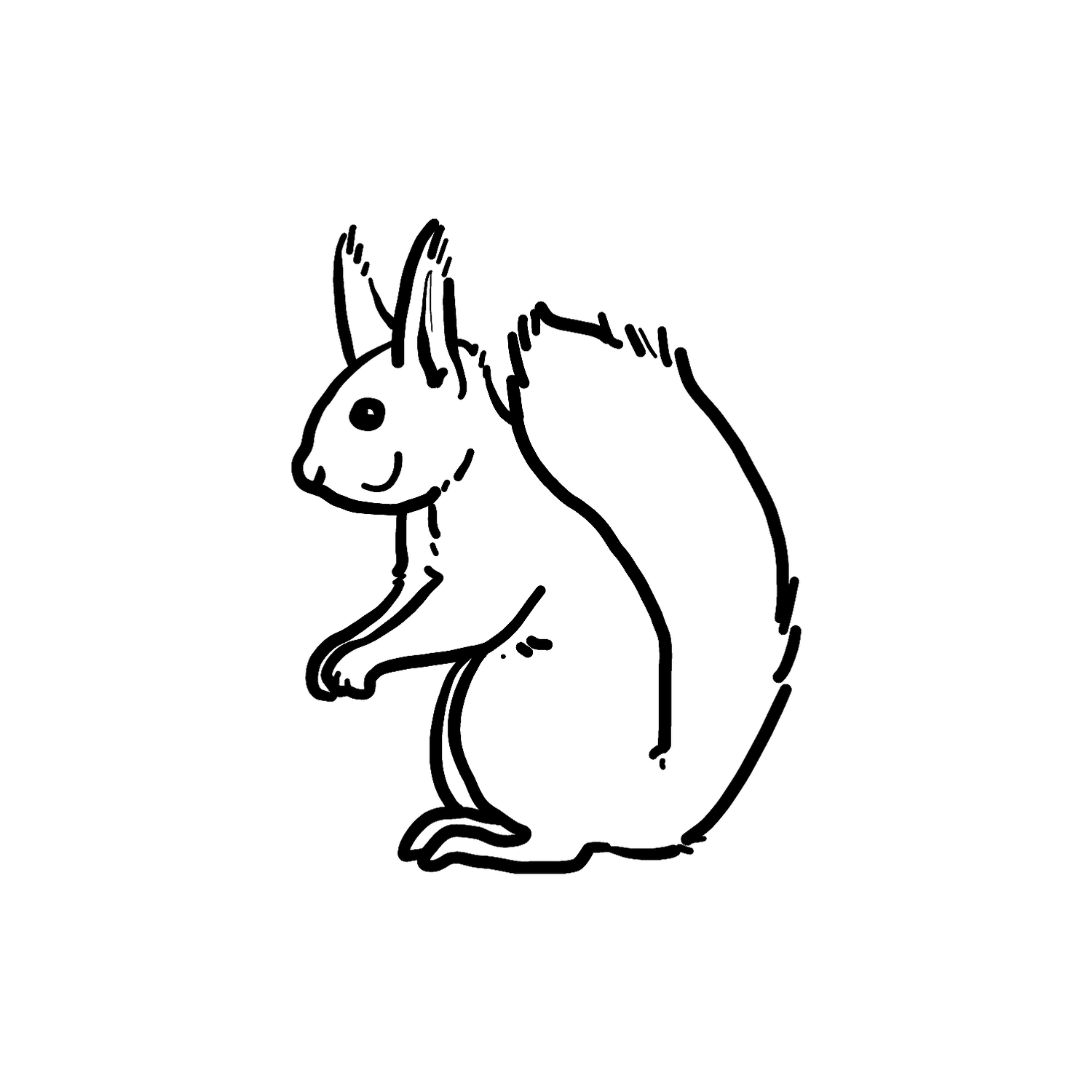 Abdruck Stempel Eichhörnchen, 35 mm