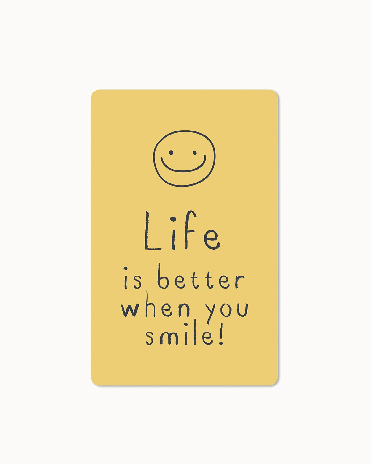 Postkarte "Life is better when you smile" Smiley
