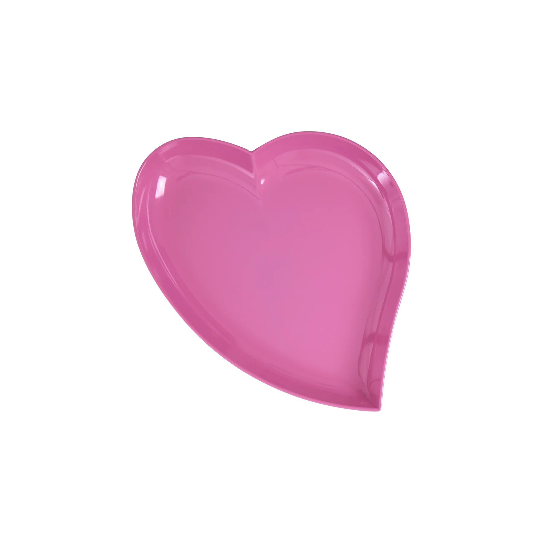 Teller/Dessertteller in Herzform, rosa/pink