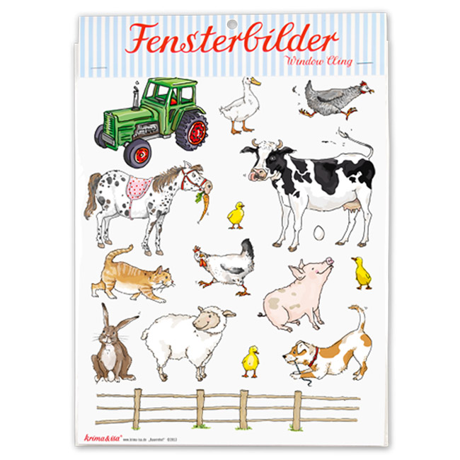 krima&isa Fensterbilder Bauernhof