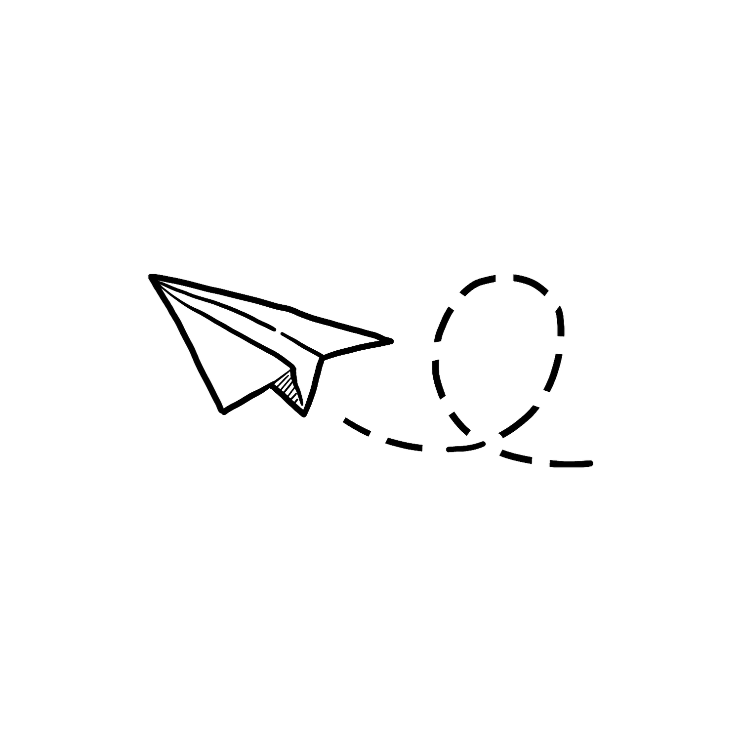 Abdruck Stempel Papierflieger, 12 mm