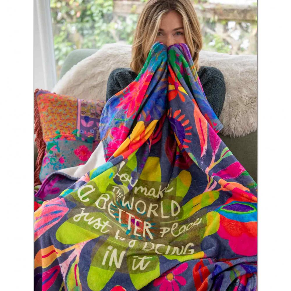 Decke "Cozy - you make the world a better place"